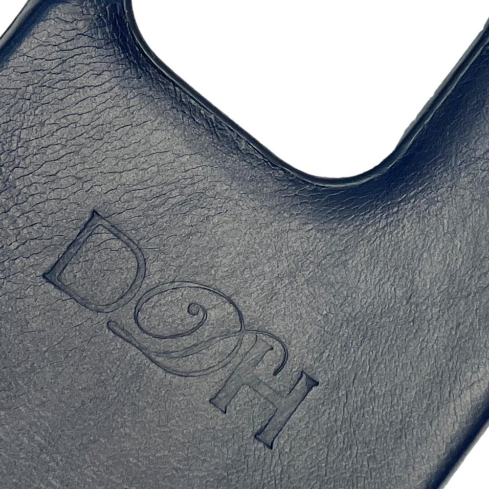 DALLAS DESIGNER HANDBAGS Leather iPhone 15 Pro MagSafe Phone Case Navy Blue - Picture 8 of 9